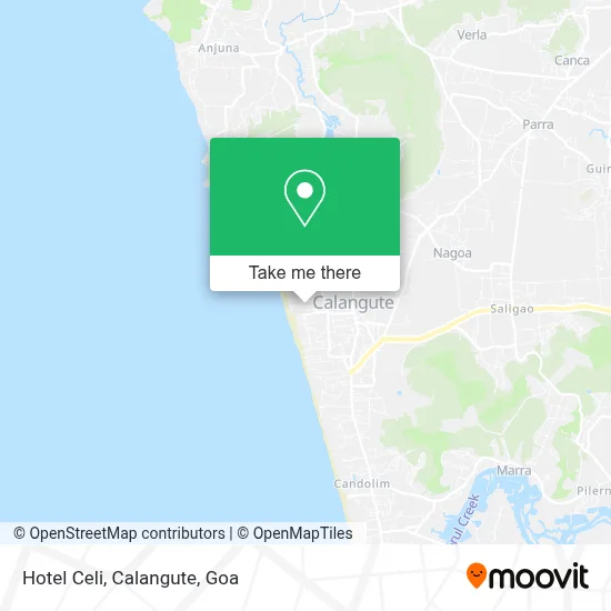 Hotel Celi, Calangute map
