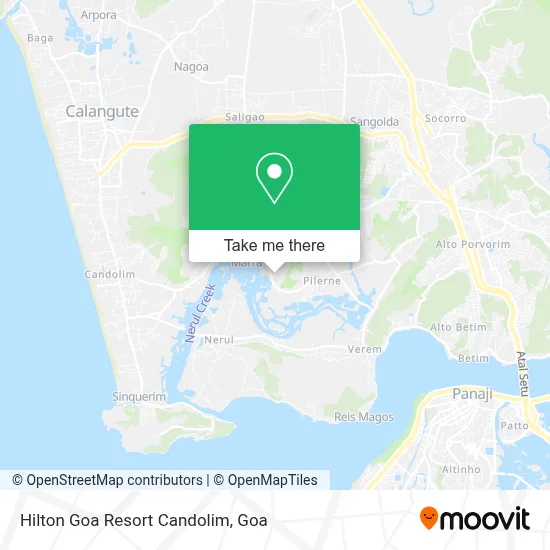 Hilton Goa Resort Candolim map