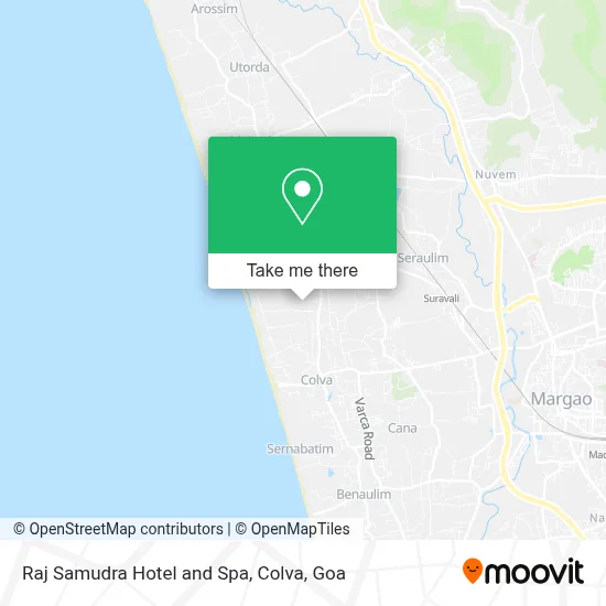Raj Samudra Hotel and Spa, Colva map