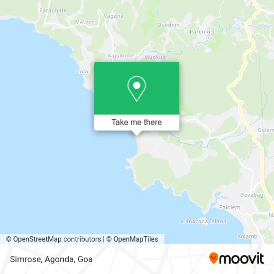 Simrose, Agonda map