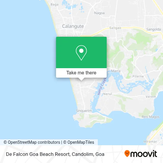 De Falcon Goa Beach Resort, Candolim map