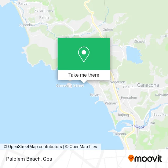 Palolem Beach map