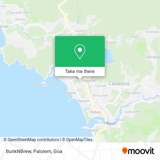 BunkNBrew, Palolem map