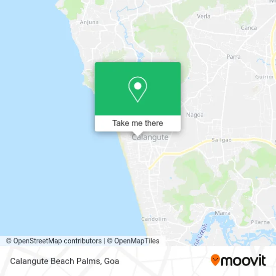 Calangute Beach Palms map