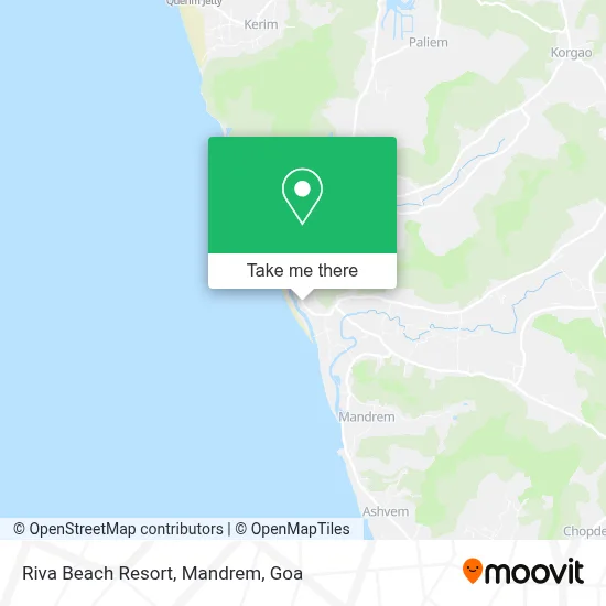 Riva Beach Resort, Mandrem map