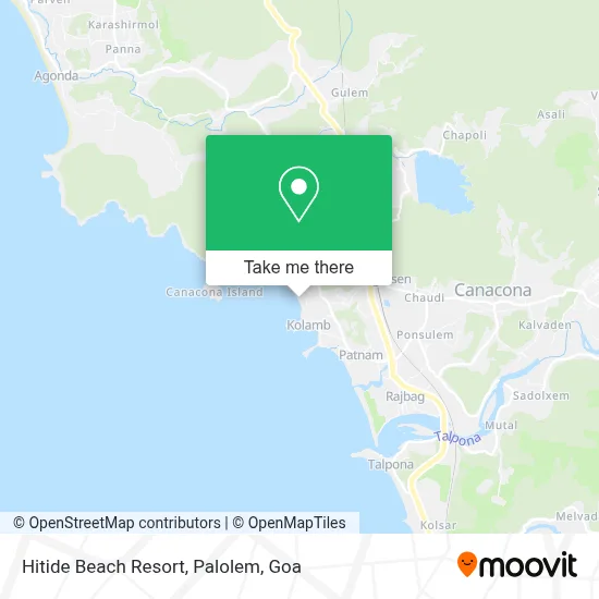 Hitide Beach Resort, Palolem map
