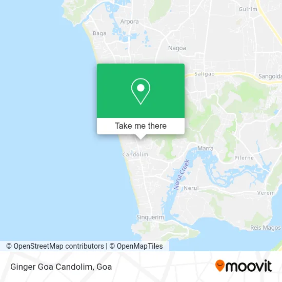 Ginger Goa Candolim map