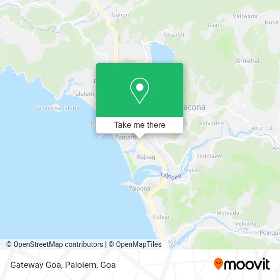 Gateway Goa, Palolem map