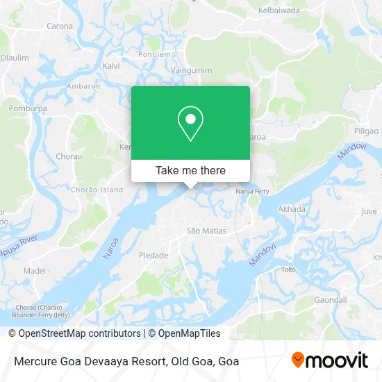 Mercure Goa Devaaya Resort, Old Goa map