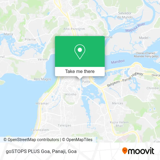 goSTOPS PLUS Goa, Panaji map