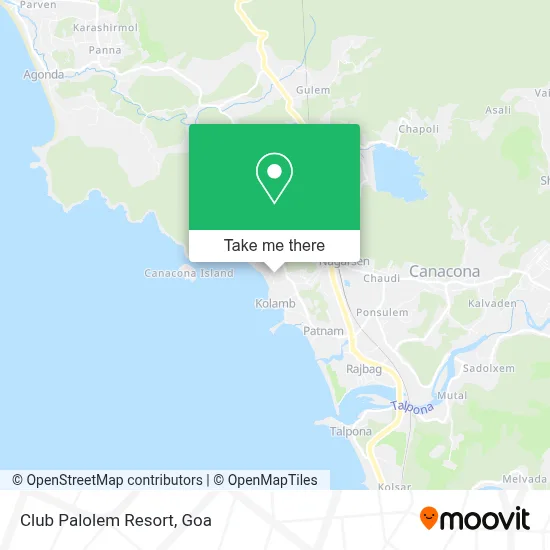 Club Palolem Resort map
