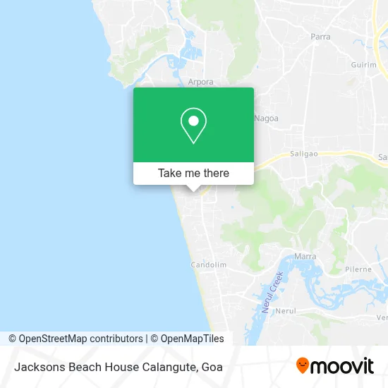 Jacksons Beach House Calangute map