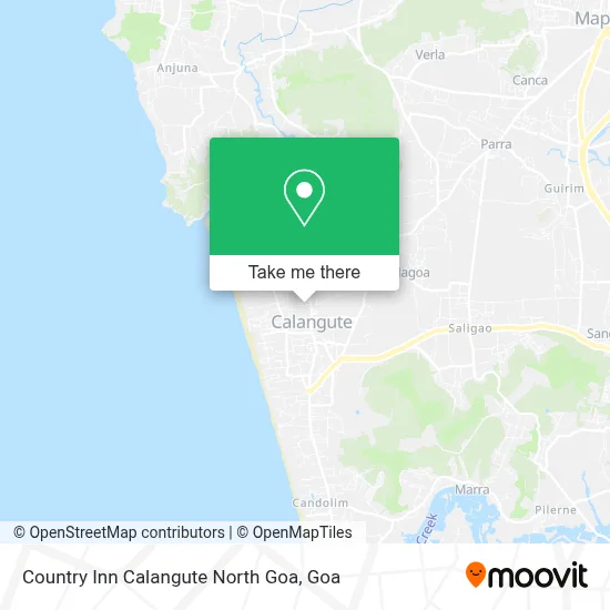 Country Inn Calangute North Goa map