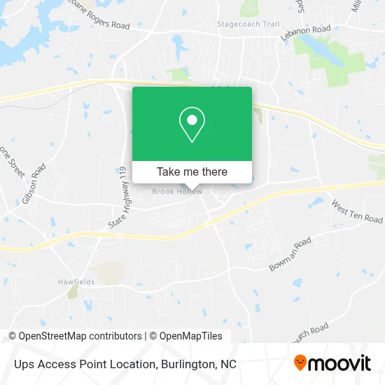 Ups Access Point Location map