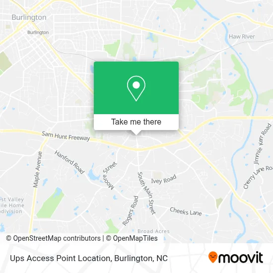 Ups Access Point Location map