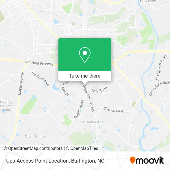 Ups Access Point Location map