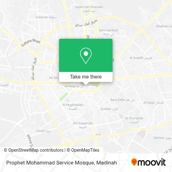 Prophet Mohammad Service Mosque map