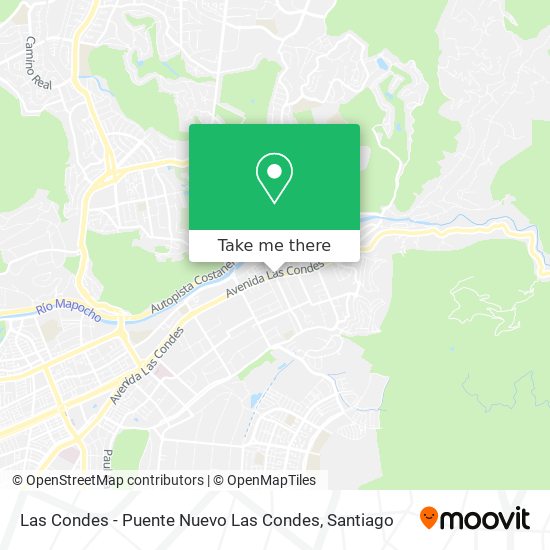 Las Condes - Puente Nuevo Las Condes map