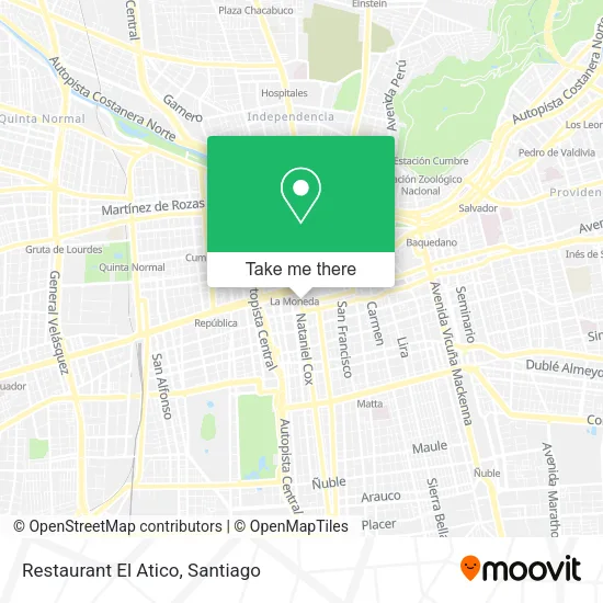 Restaurant El Atico map
