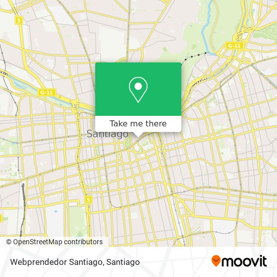 Webprendedor Santiago map