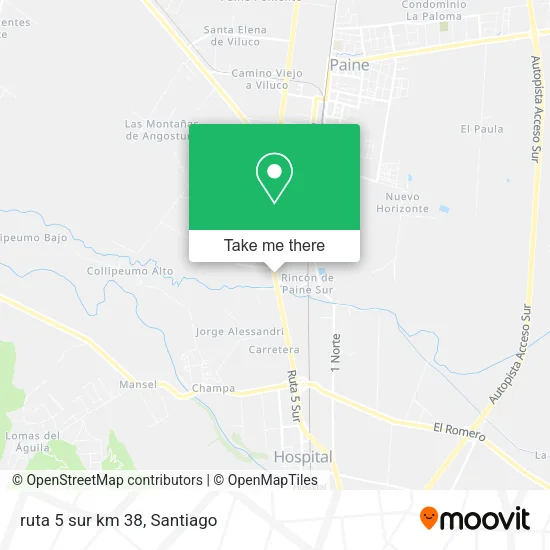 ruta 5 sur km 38 map