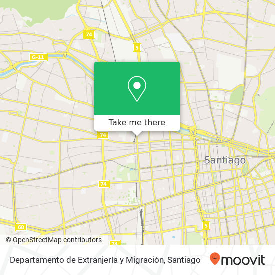 Departamento de Extranjería y Migración map