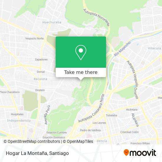 Hogar La Montaña map