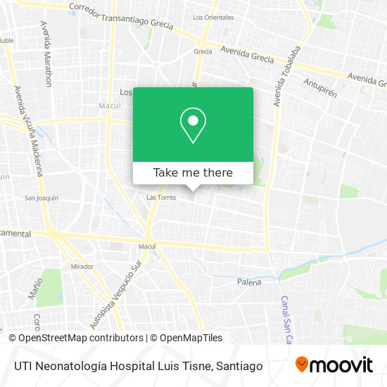 UTI Neonatología Hospital Luis Tisne map
