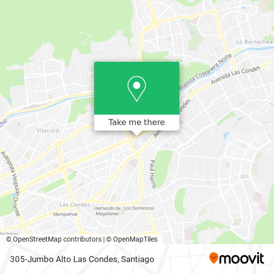 305-Jumbo Alto Las Condes map