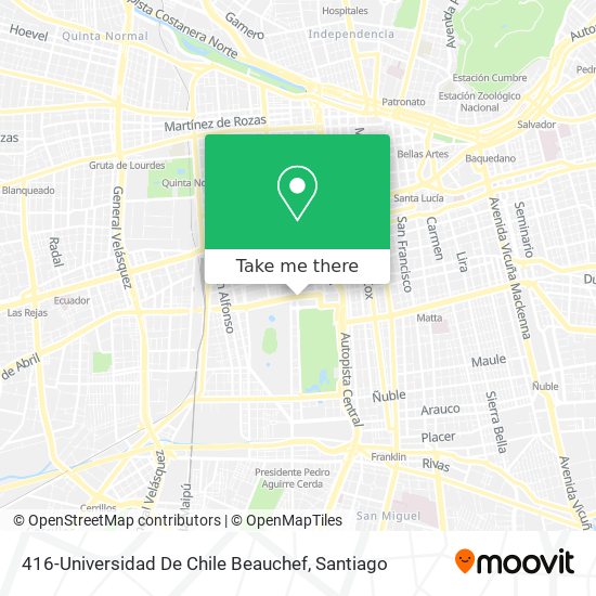 416-Universidad De Chile Beauchef map