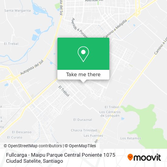 Fullcarga - Maipu Parque Central Poniente 1075 Ciudad Satelite map