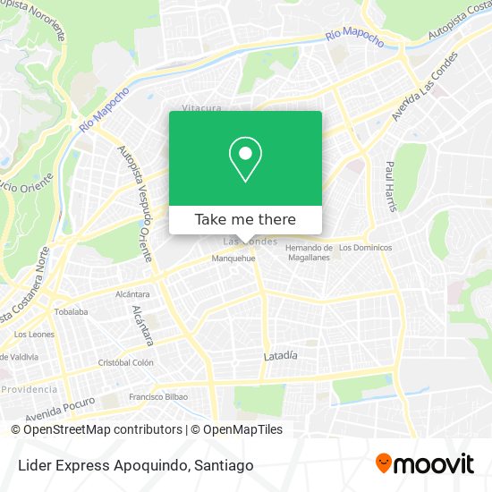 Lider Express Apoquindo map