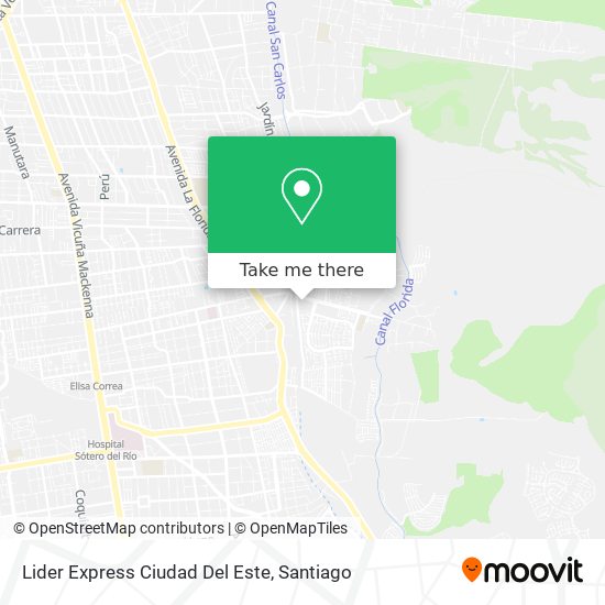 Lider Express Ciudad Del Este map