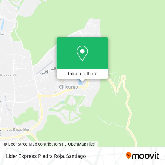 Lider Express Piedra Roja map