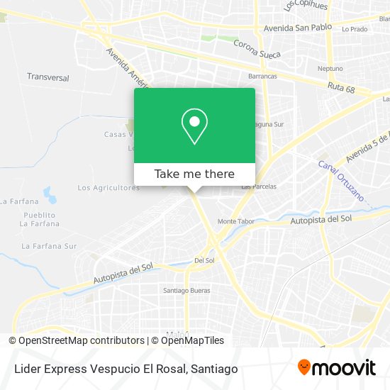 Lider Express Vespucio El Rosal map