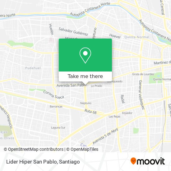 Mapa de Lider Hiper San Pablo