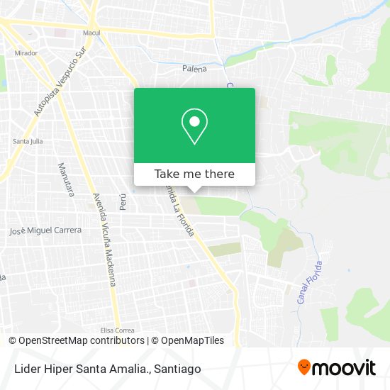 Lider Hiper Santa Amalia. map