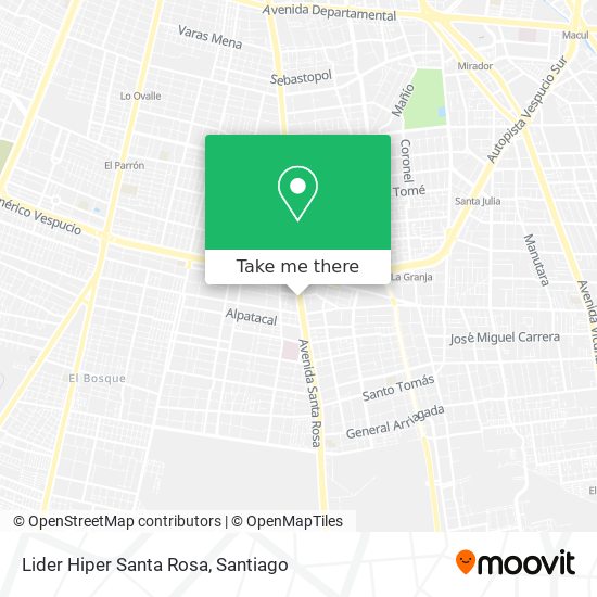 Lider Hiper Santa Rosa map