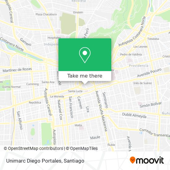 Unimarc Diego Portales map