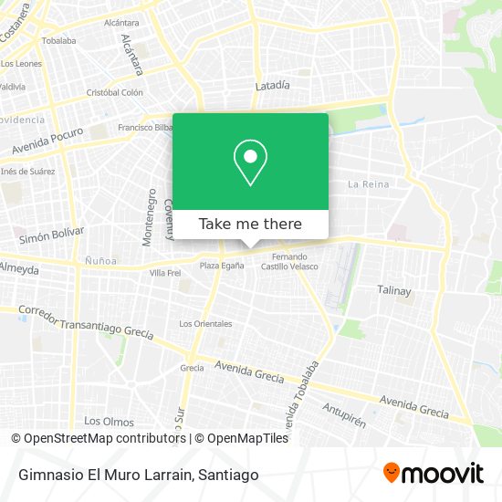 Gimnasio El Muro Larrain map