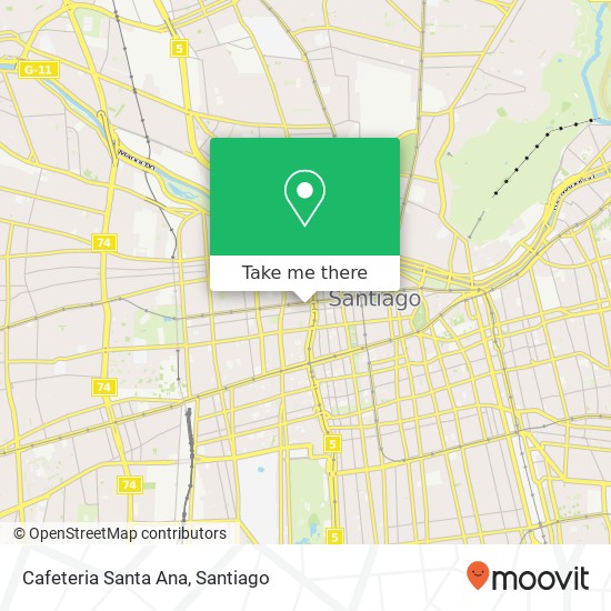 Cafeteria Santa Ana map