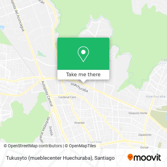 Mapa de Tukusyto (mueblecenter Huechuraba)