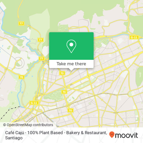 Mapa de Café Cajú - 100% Plant Based - Bakery & Restaurant