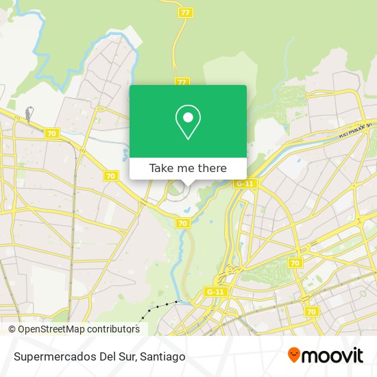 Mapa de Supermercados Del Sur