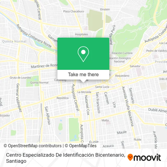 Centro Especializado De Identificación Bicentenario map