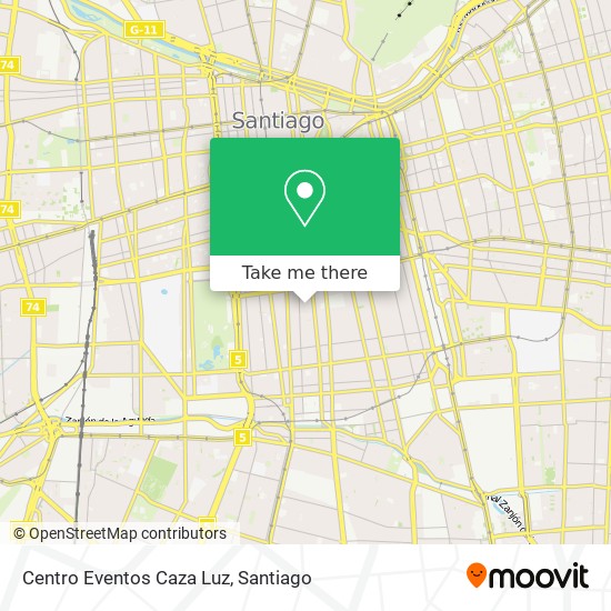 Centro Eventos Caza Luz map