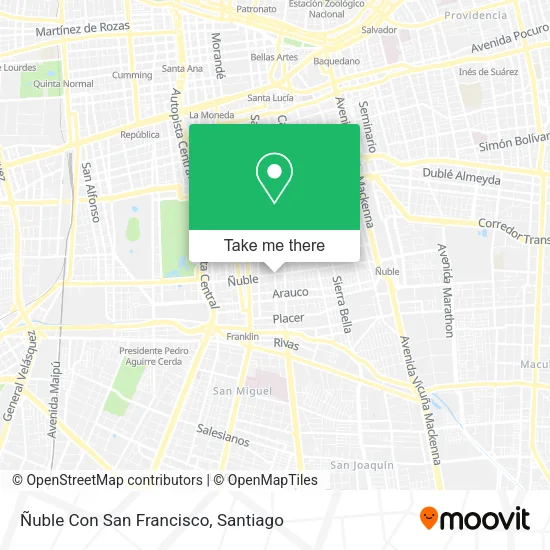 Ñuble Con San Francisco map