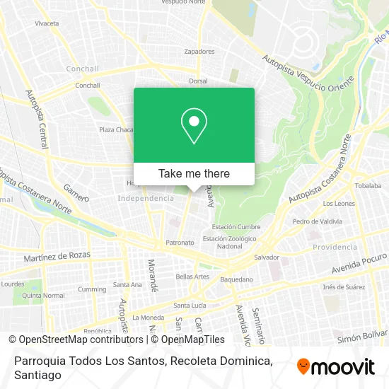 Parroquia Todos Los Santos, Recoleta Dominica map