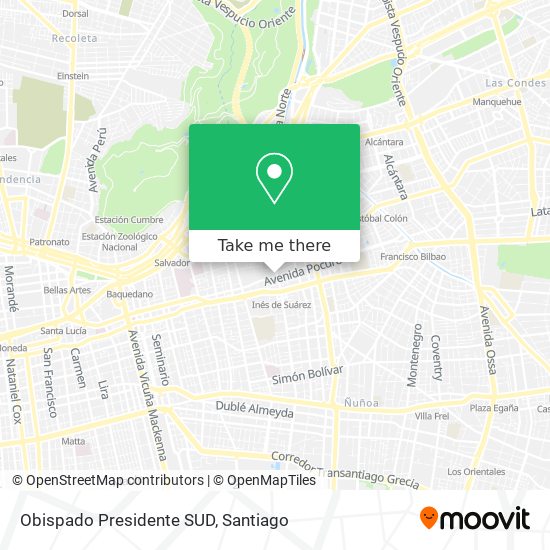 Obispado Presidente SUD map