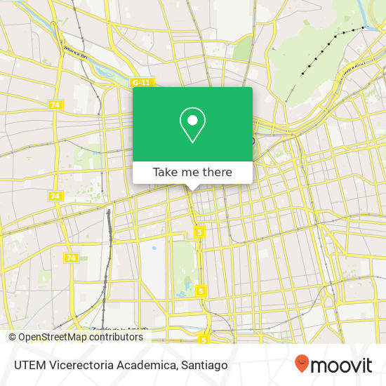 UTEM Vicerectoria Academica map